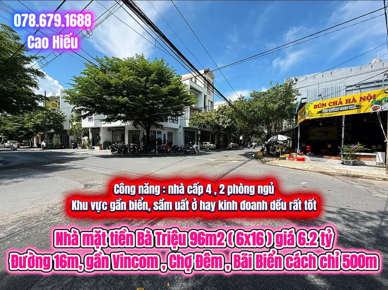 Nhà mặt tiền Bà Triệu 96m2, 2PN giá 6.2 tỷ, Phú Yên - Ảnh 1