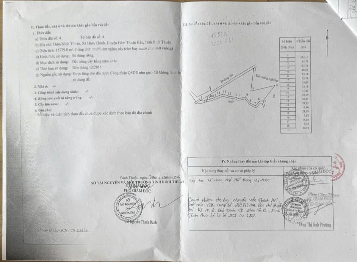 Bán lô đất cây trồng 6,6 mẫu mặt tiền đường Quốc phòng xã Hàm Liêm - Ảnh thu nhỏ 5