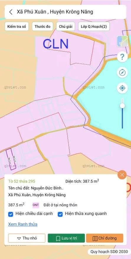 Bán đất nền 390m² Phú Xuân, Krông Năng, Đắk Lắk - Ảnh thu nhỏ 2