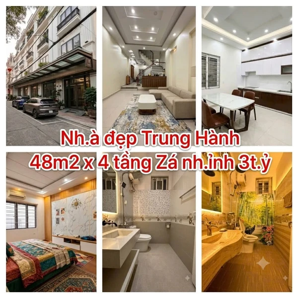 Bán nhà 4 tầng 48m² ngõ nông gần đường Trung Hành, Hải Phòng giá khoảng 3 tỷ
