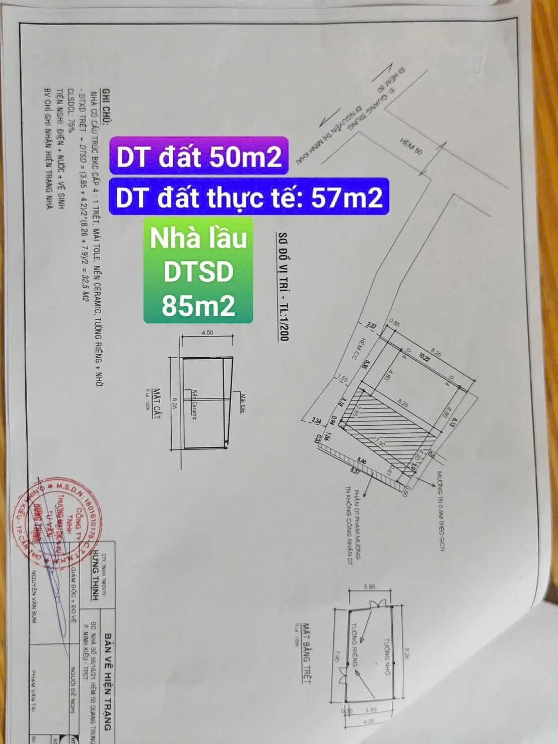 Bán 2 căn nhà 1 trệt 1 lầu 99,3m2 đã hoàn công hẻm 50 Quang Trung, Gò Vấp - Ảnh 1