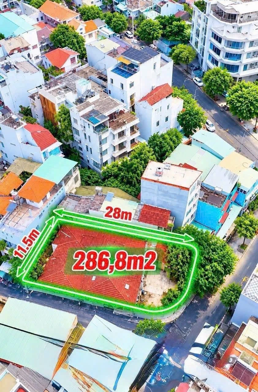 Bán đất góc 2 mặt tiền 11.5x28, 287m2, xây hầm 7 tầng, giá 50 tỷ gần Trần Não - Ảnh 1