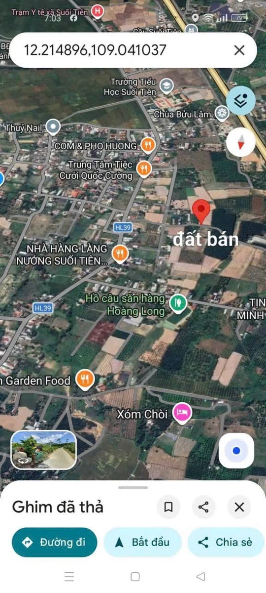 Bán đất full thổ cư Suối Hiệp 83m² 550 triệu Khánh Hòa - Ảnh thu nhỏ 2