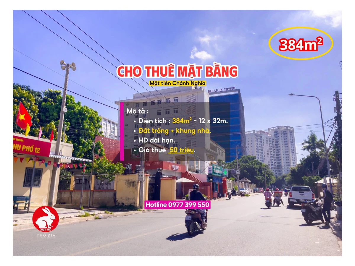 Cho thuê mặt bằng trung tâm Thủ Dầu Một 384m² - 50 triệu/tháng - Ảnh 1