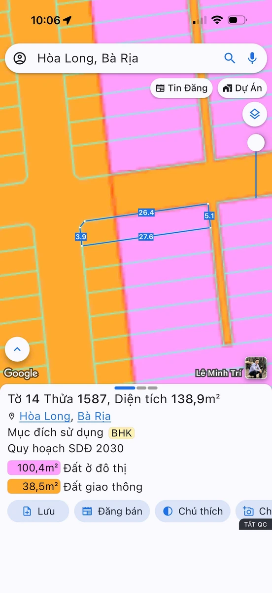 Bán lô góc 2 mặt tiền 137.5m² Bà Rịa - Ảnh thu nhỏ 5