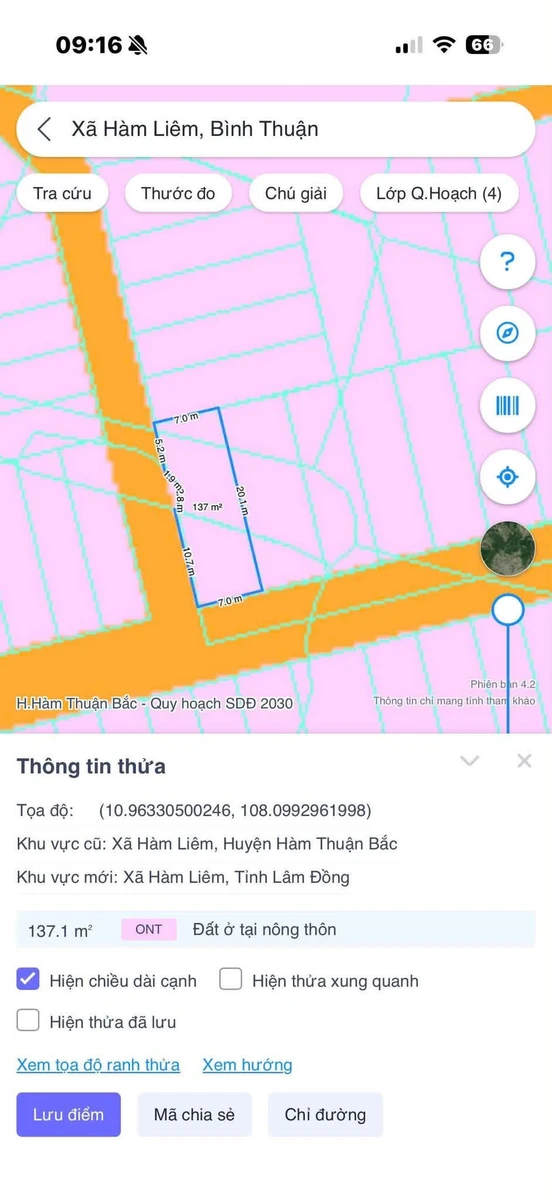 Bán đất 2 mặt tiền Hàm Liêm 137,5m² Phan Thiết - Ảnh thu nhỏ 2