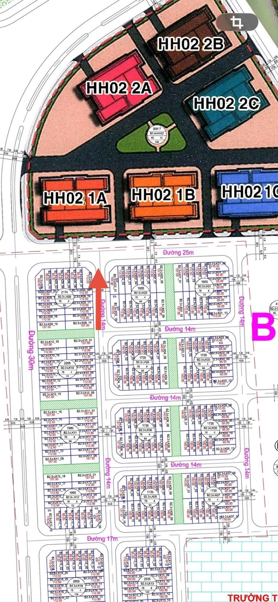 Cho thuê liền kề thô 112.5m² khu B2.3, 8 triệu/tháng - Ảnh 1