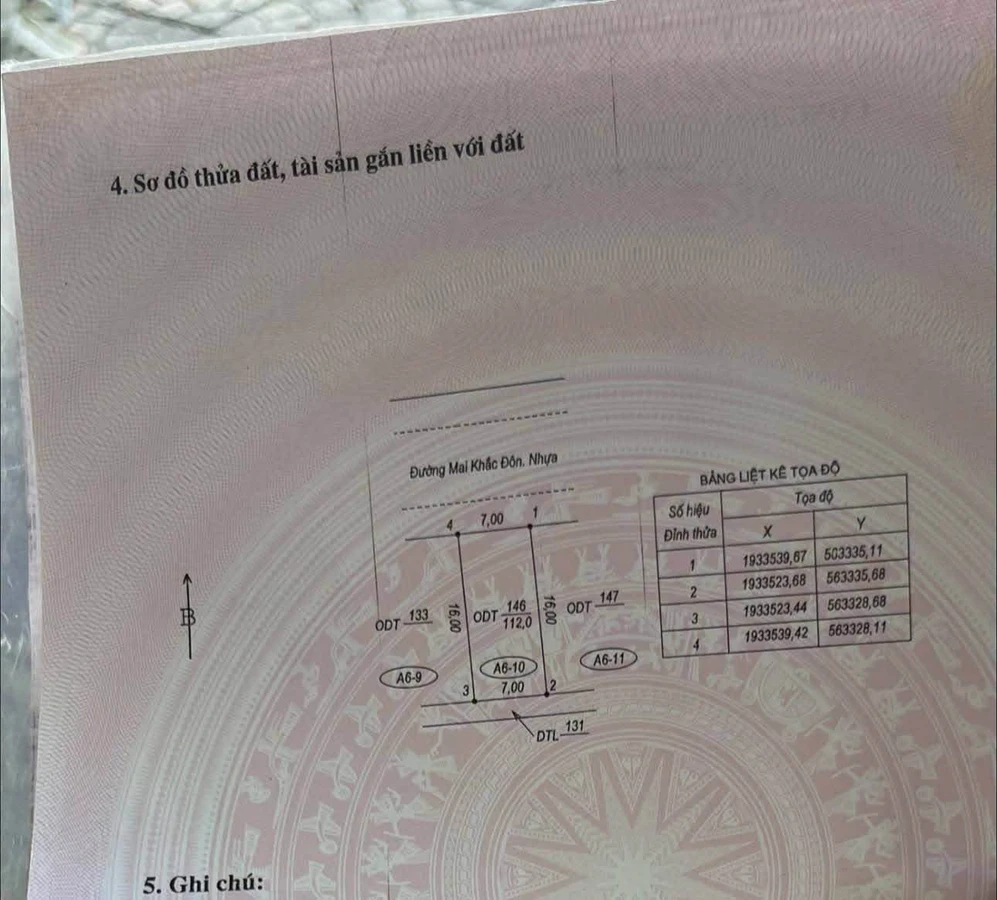 Bán đất mặt tiền Mai Khắc Đôn 112m2, giá 2,6 tỷ - Ảnh thu nhỏ 2