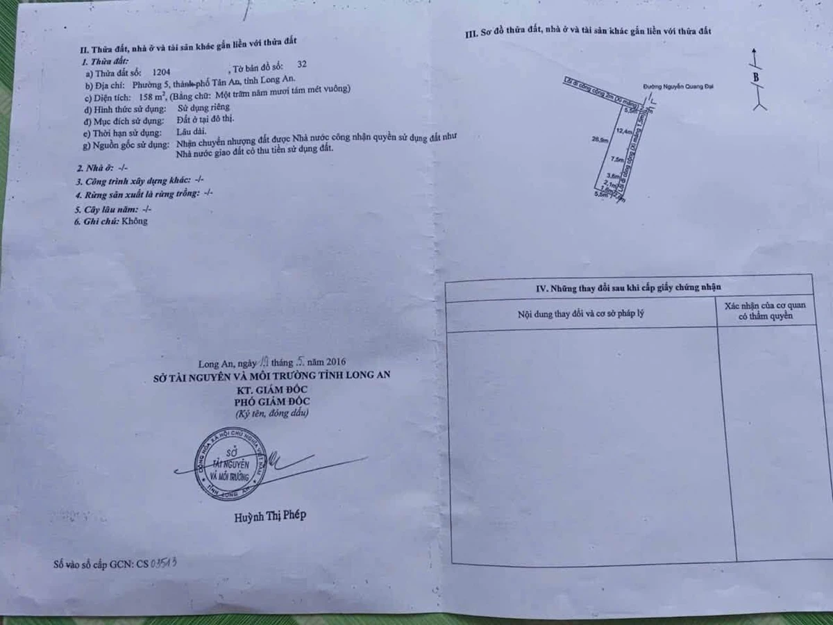 Bán lô đất thổ cư hẻm Nguyễn Quang Đại 130m² Tân An - Ảnh thu nhỏ 3