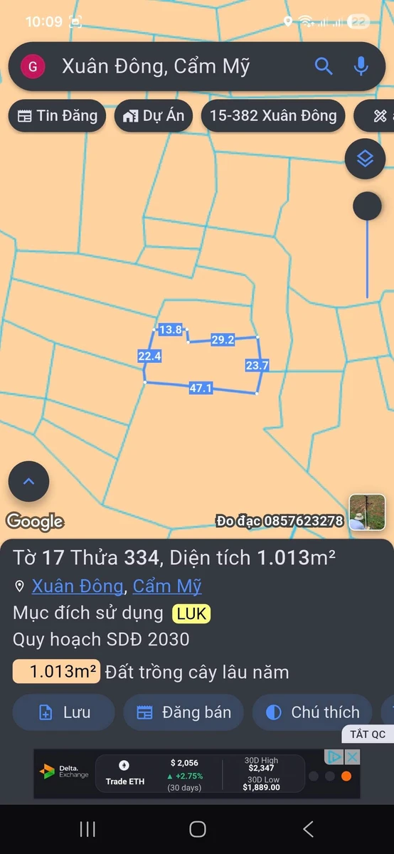 Bán đất Xuân Đông Đồng Nai 1000 m2 - Ảnh 1