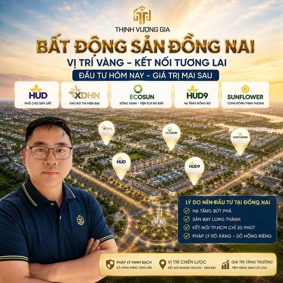 Bán đất HUD 140m² (7x20) hai mặt đường 12m và 26m giá 1,4 tỷ tại Nhơn Trạch - Ảnh thu nhỏ 2