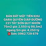 Bán đất mặt tiền đường A1 Quy Nhơn 75m2-98.5m2 - Ảnh thu nhỏ 1