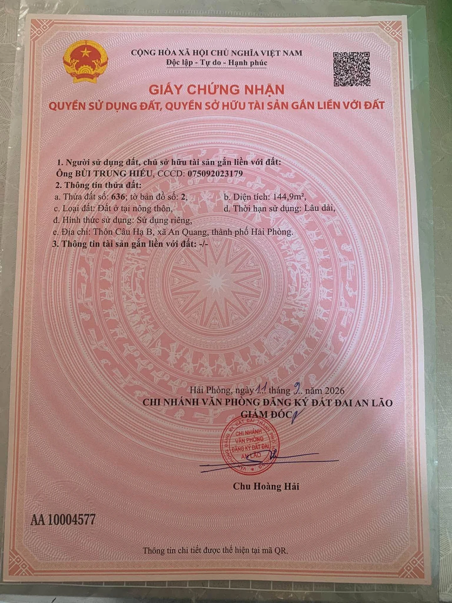 Bán nhà 144,9m² 3 phòng ngủ Hải Phòng 2 tỷ 150 - Ảnh 1