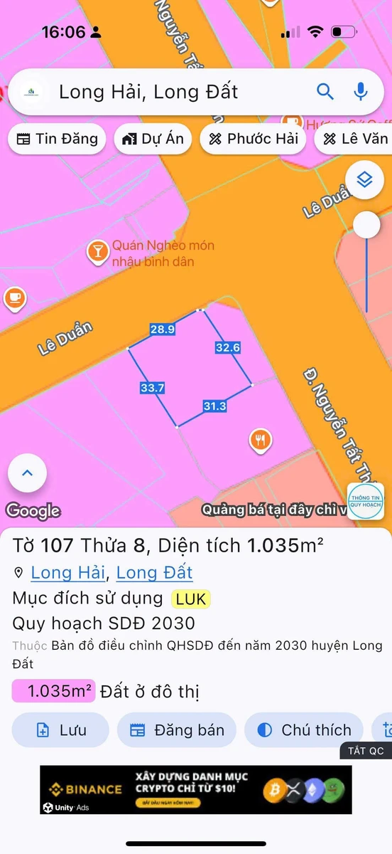 Bán đất mặt tiền Lê Duẩn Long Hải 1035m2 - Ảnh thu nhỏ 4