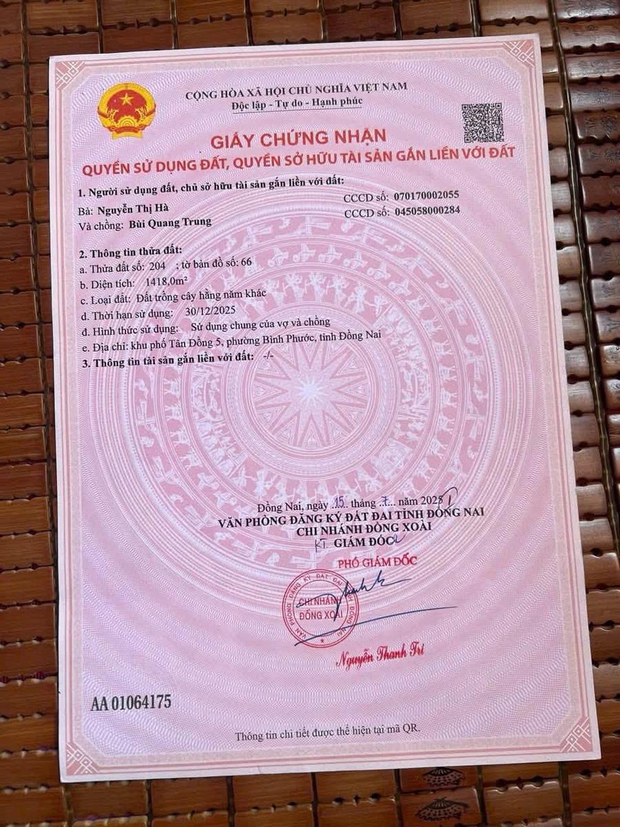 Bán đất Tân Đồng Hóc Môn 1.5 sào, 2 mặt tiền, 1.5 tỷ - Ảnh thu nhỏ 2