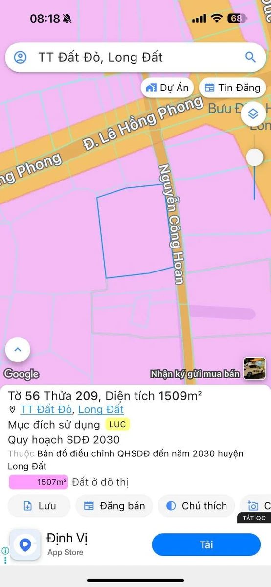 Bán đất Đất Đỏ 1509m² mặt tiền 14m giá 5.5 tỷ - Ảnh thu nhỏ 2