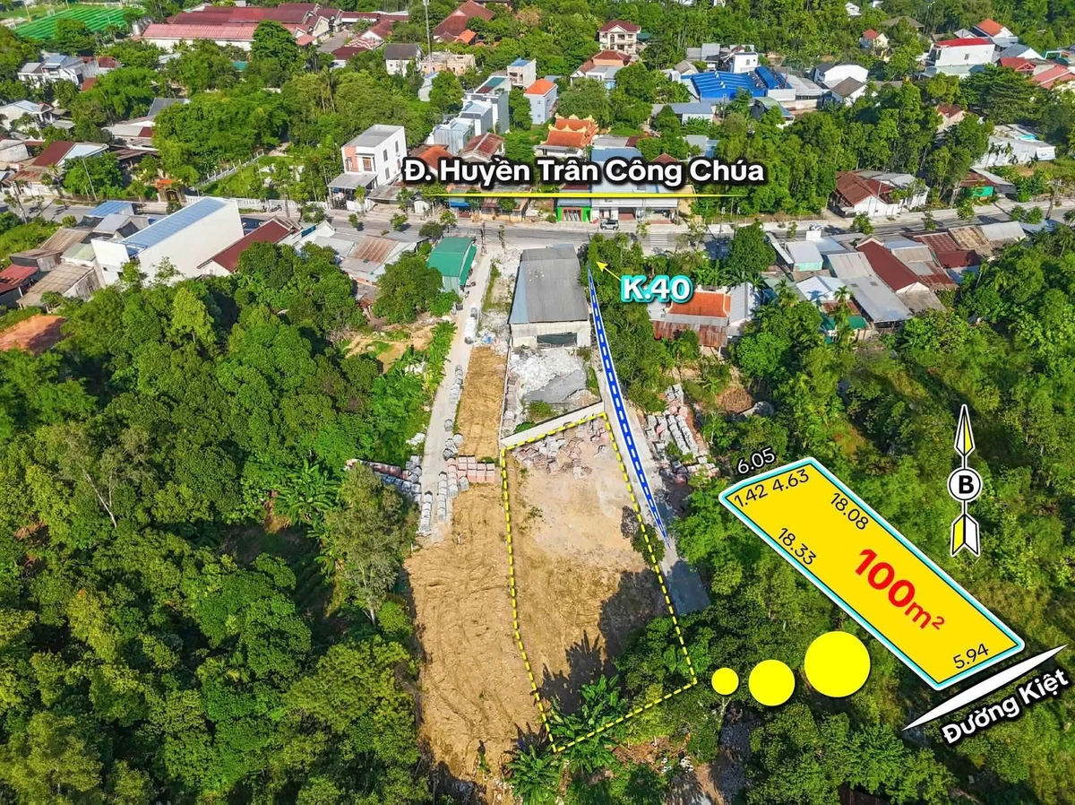 Bán đất Huyền Trân Công Chúa 100m2 giá 1 tỷ 370 triệu - Ảnh 1