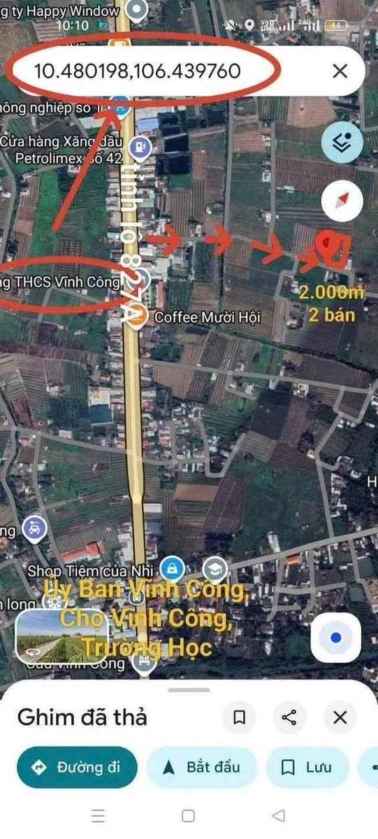 Bán đất lúa 2.000m2 được chuyển thổ, mặt tiền đan ô tô tại xã Vĩnh Công, Châu Thành, Long An - Ảnh thu nhỏ 4