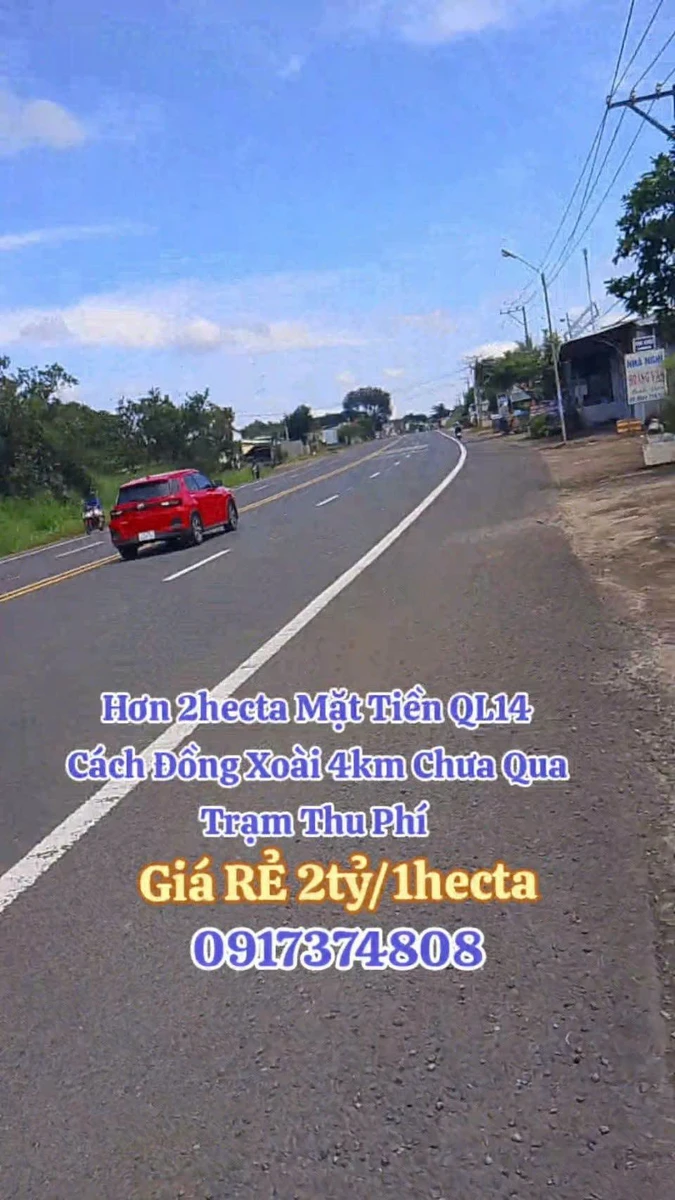 Bán đất mặt tiền QL14 hơn 2 hecta Đồng Xoài, Bình Dương - Ảnh thu nhỏ 2