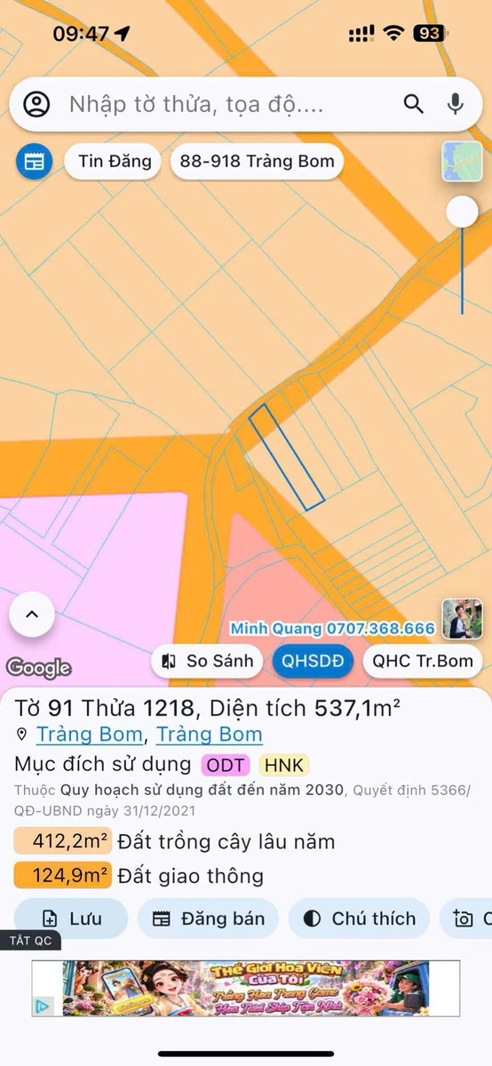 Đất bán 537m² sổ riêng giá 1 tỷ 4 ở chợ SaLim - Ảnh 1