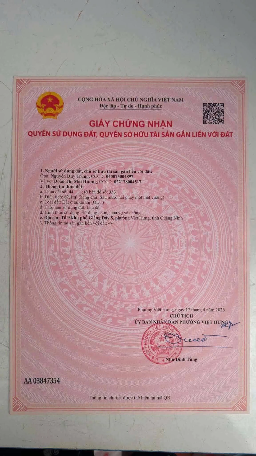 Bán nhà cấp 4 62m² phường Việt Hưng, 890 triệu - Ảnh 1