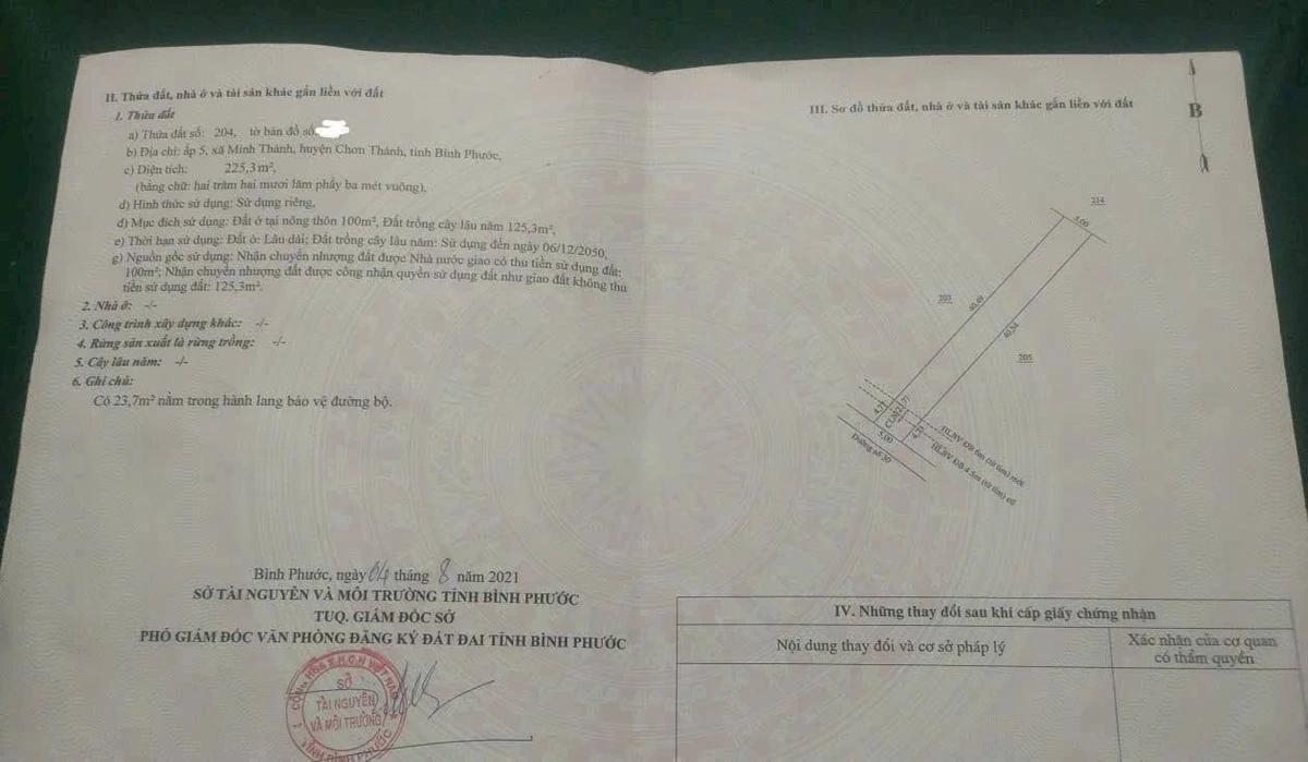 Bán lô đất 200m² Xã Minh Thành, Chơn Thành, Bình Phước 540 triệu - Ảnh thu nhỏ 3