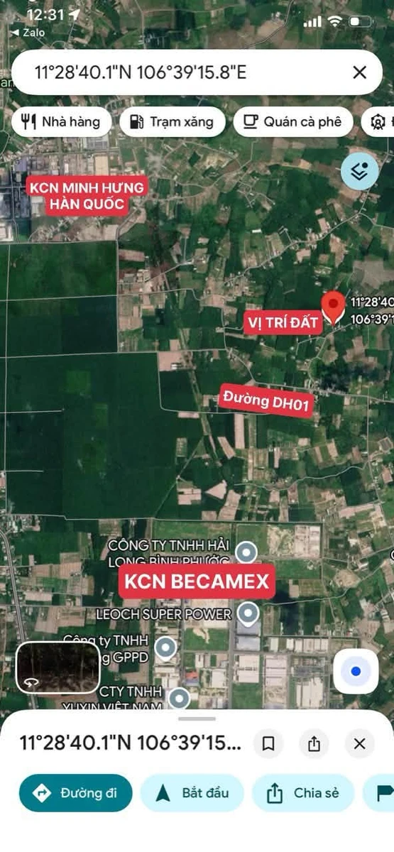 Đất gần KCN Becamex 5x39m 195m² 440 triệu - Ảnh 1
