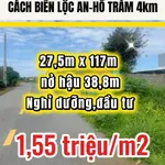Bán đất biển Lộc An Hồ Tràm 4116m2, 1,55tr/m2 - Ảnh thu nhỏ 1