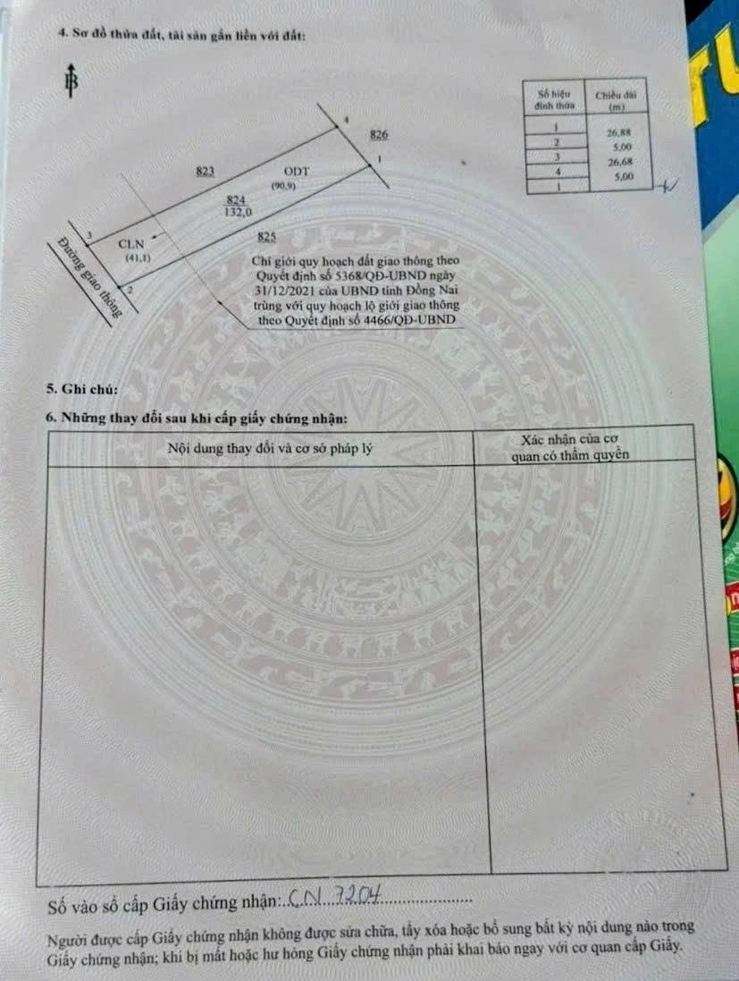 Bán đất mặt tiền đường Ông Binh 132m2, Phường Tân Triều, Đồng Nai - Ảnh thu nhỏ 5