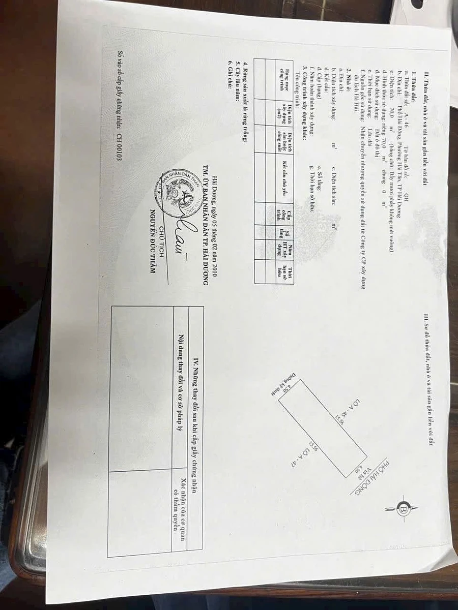 Bán đất mặt phố Hải Đông 70m2, 5.1 tỷ, Quận 1 - Ảnh 1