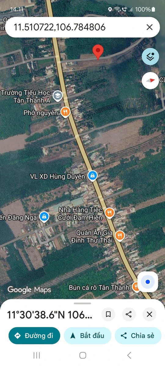 Bán đất 1 sào 2 (1287 m²) Tân Thành Đồng Xoài 1,1 tỷ - Ảnh thu nhỏ 2