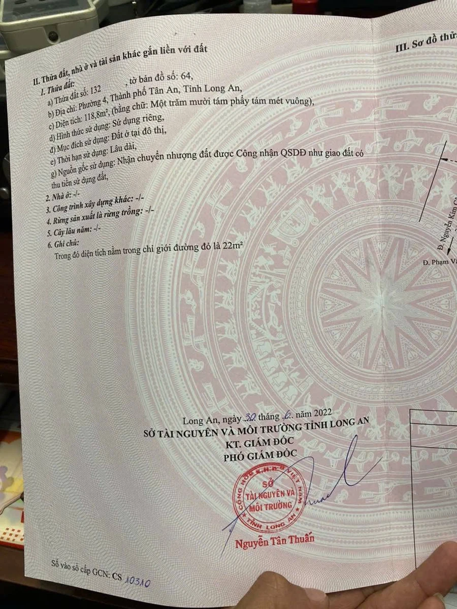 Bán đất mặt tiền đường Nguyễn Kim Công 4x29m giá 1,6 tỷ, Phường 4 - Ảnh thu nhỏ 3