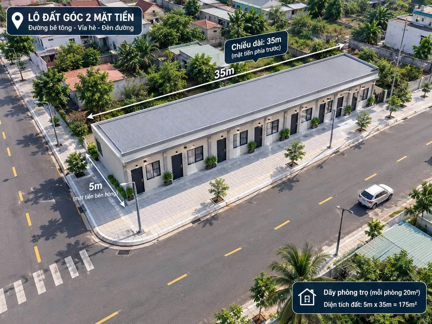 Bán lô góc 2 mặt tiền 175m² Bình Lộc, Bình Dương - Ảnh 1
