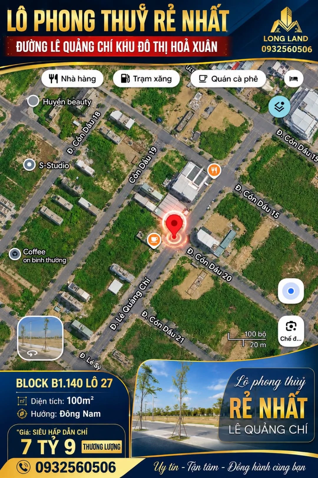 Bán lô đất 100m² Lê Quảng Chí, Hòa Xuân, Đà Nẵng - Ảnh 1