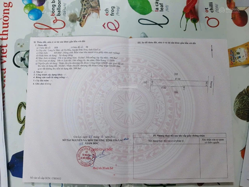 Bán lô đất 450m Đăk Đoa, Gia Lai khu dân cư đông đúc, 300m đến đường Quốc lộ 19B - Ảnh 1