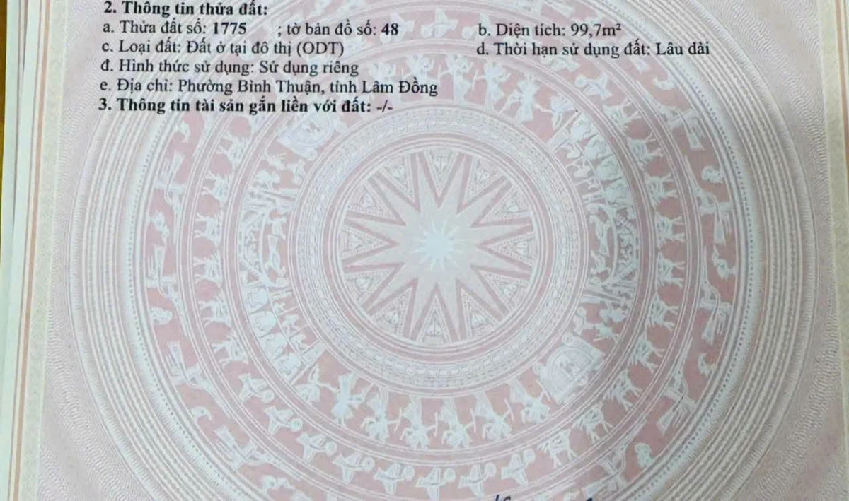 Bán lô đất thổ cư 100m2 Phong Nẫm Phan Thiết - Ảnh thu nhỏ 3