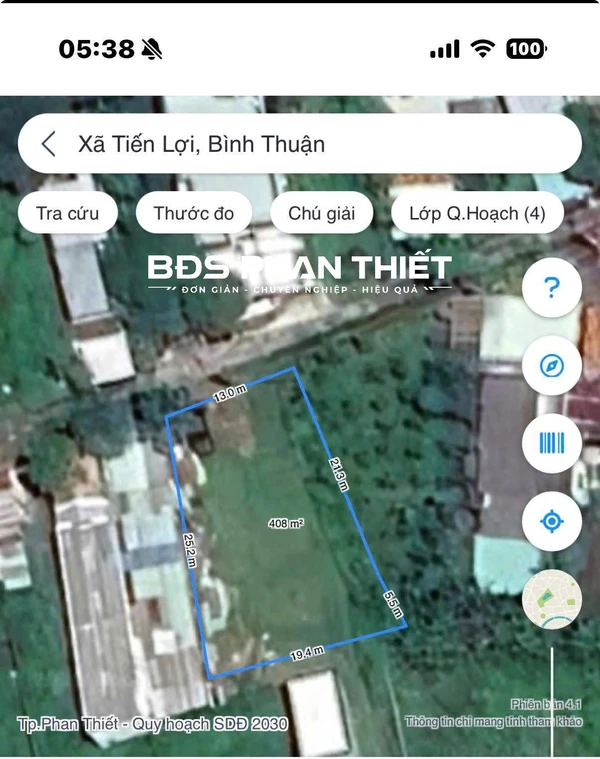 Bán đất thổ cư Tiến Lợi 466,8 m² nở hậu, 1.9 tỷ