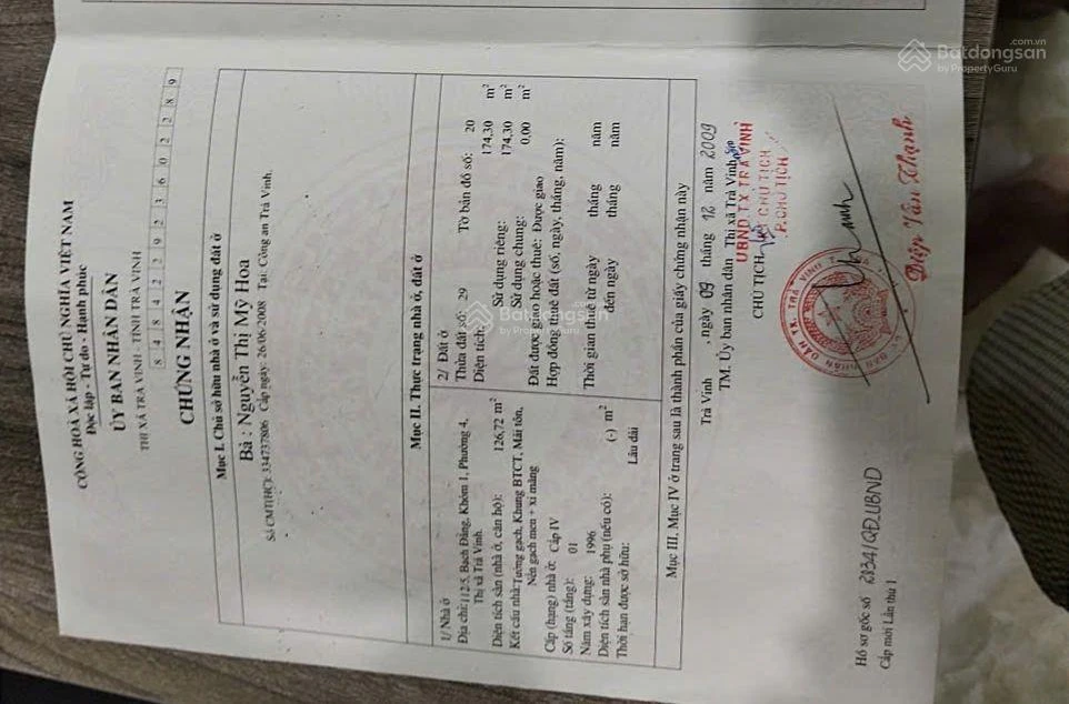 Bán nhà 112/5, Bạch Đằng, Trà Vinh, giá 1.8 tỷ TL - Ảnh 1