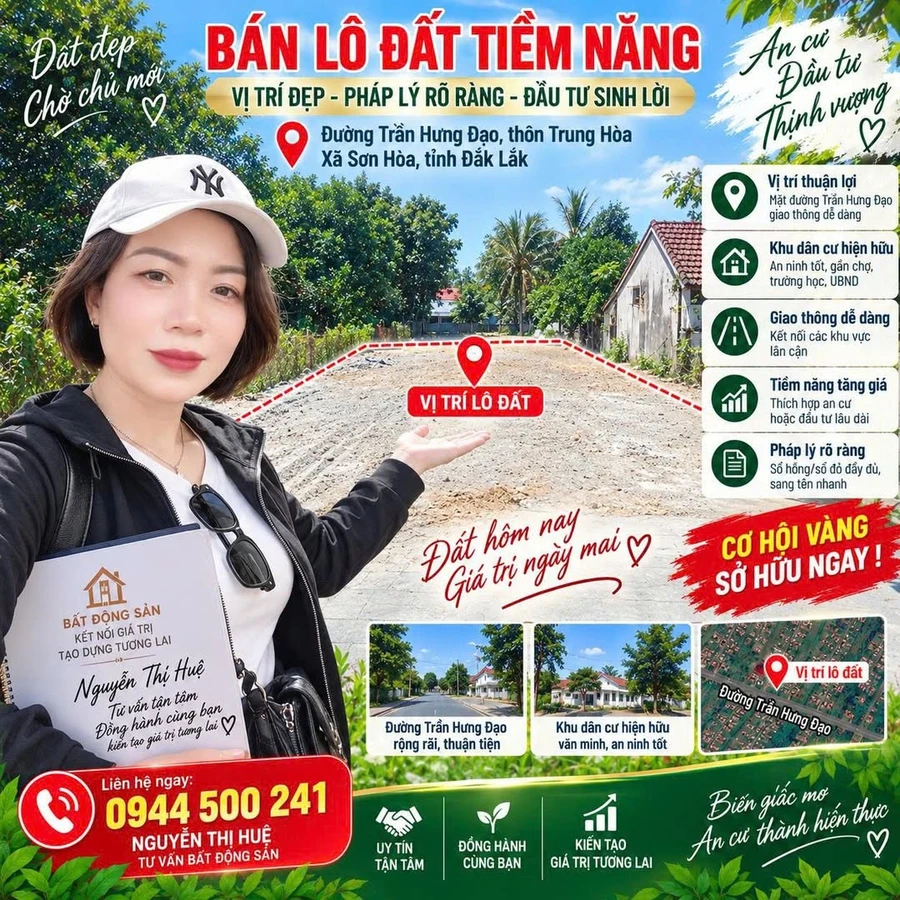 Bán lô đất 522 m² tại Sơn Hòa, Đắk Lắk - Ảnh 1
