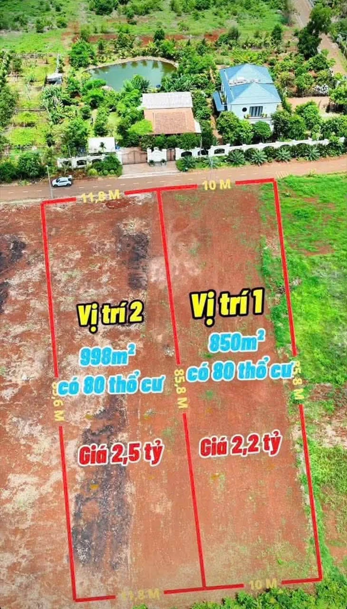 Bán đất vườn 850m2 Long Tân giá 2.2 tỷ - Ảnh thu nhỏ 4