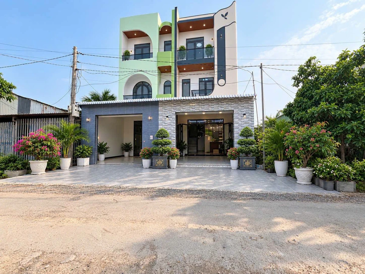 Bán nhà phố mặt tiền đường Mỹ Yên – Thanh Phú, Bến Lức, 3PN 4WC, giá 3,7 tỷ - Ảnh 1