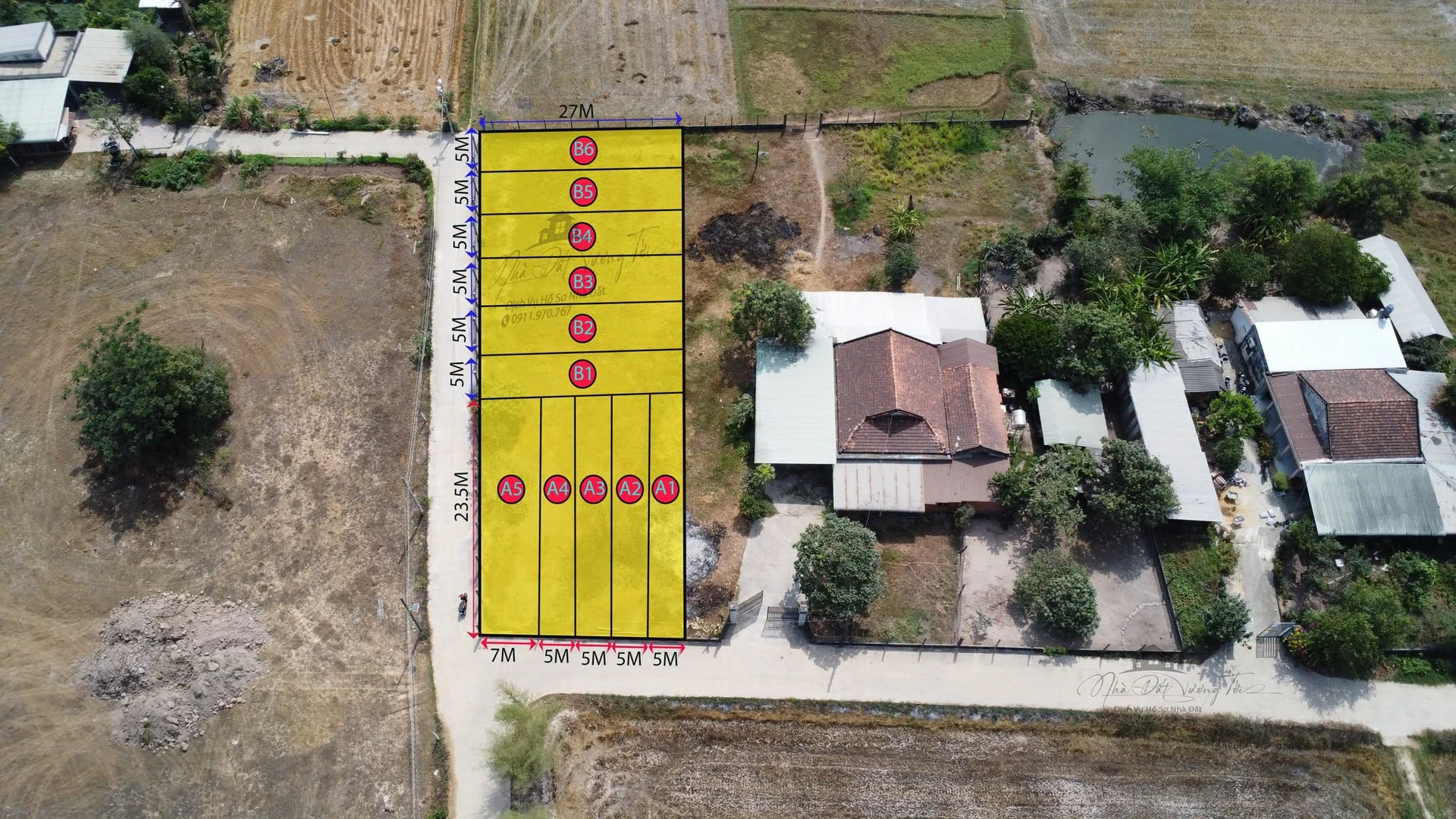 Bán 11 nền đất đường bê tông 6m gần bệnh viện Hậu Nghĩa, giá từ 839 triệu - Ảnh 1