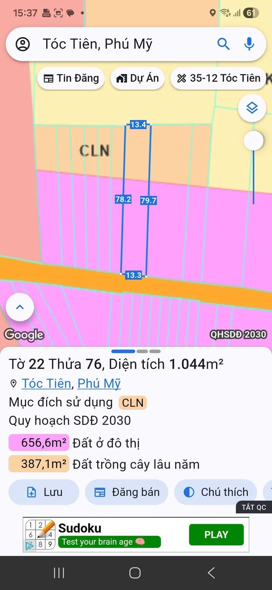 Bán đất nền 1044m² mặt tiền Mỹ Xuân, giá 3 tỷ - Ảnh thu nhỏ 2