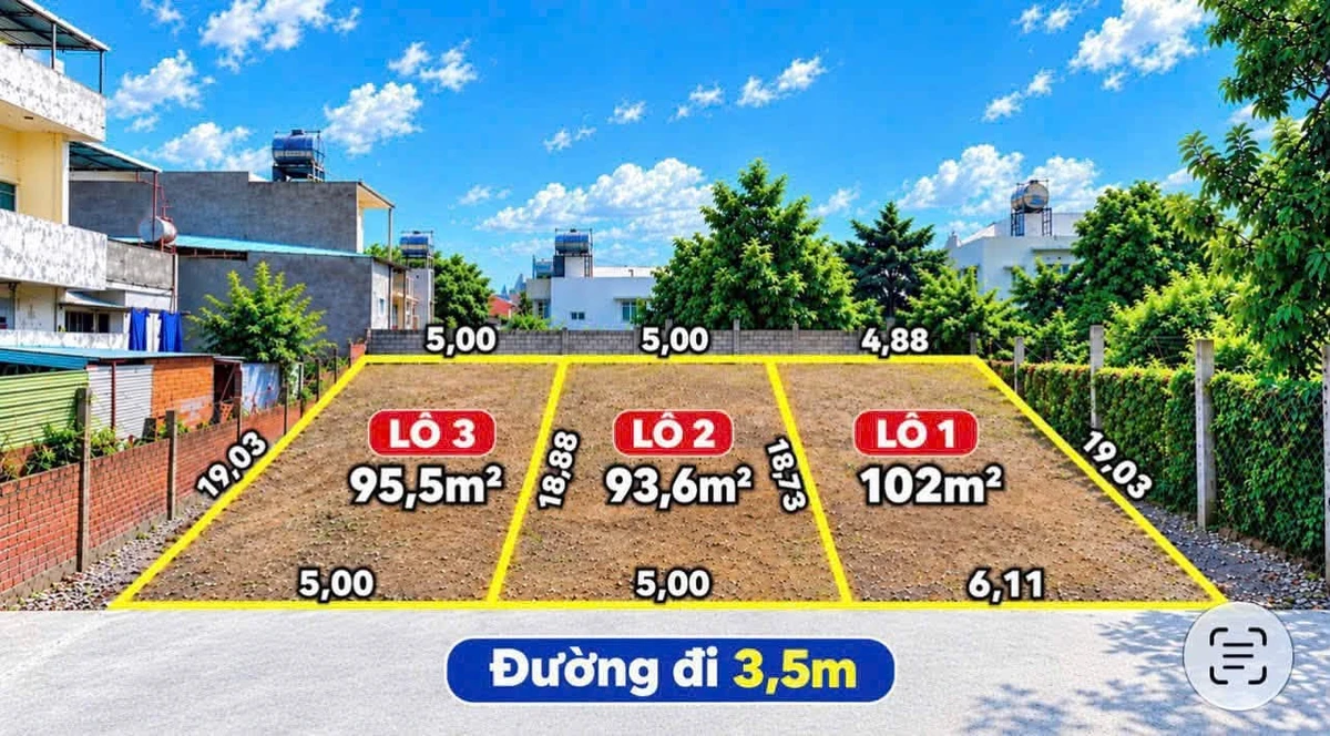 Bán đất 95m2 hẻm Hoàng Hoa Thám 790 triệu - Ảnh thu nhỏ 2