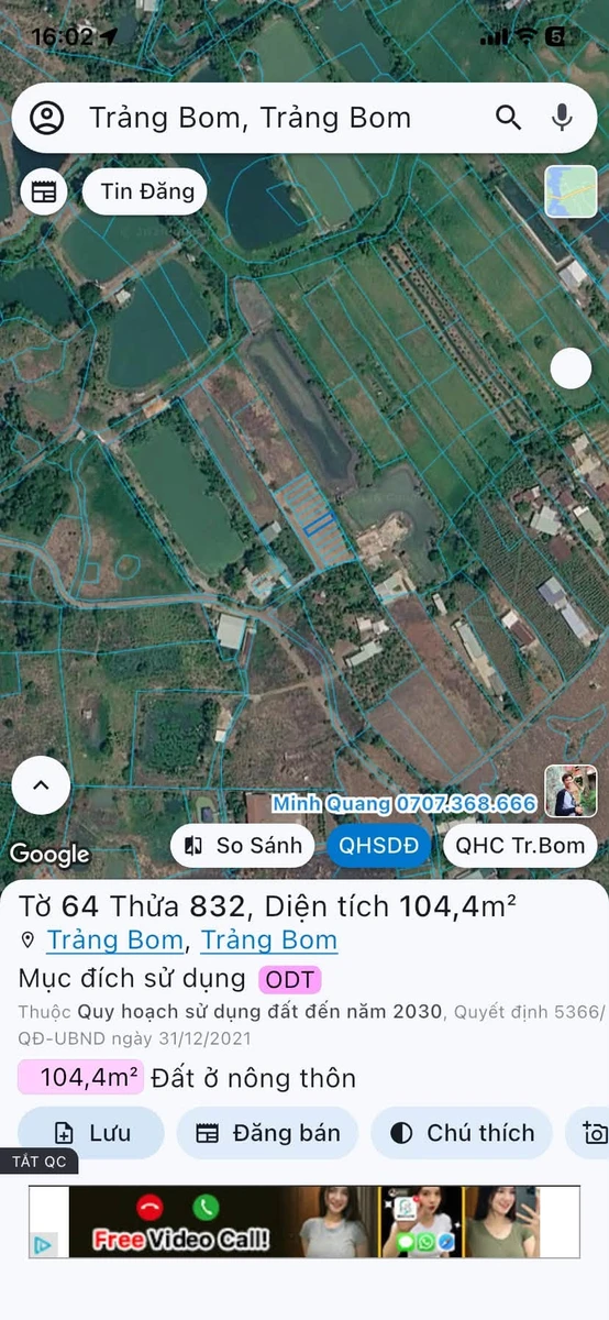 Bán đất thổ cư 100m² Trảng Bom giá 500tr+ - Ảnh thu nhỏ 3