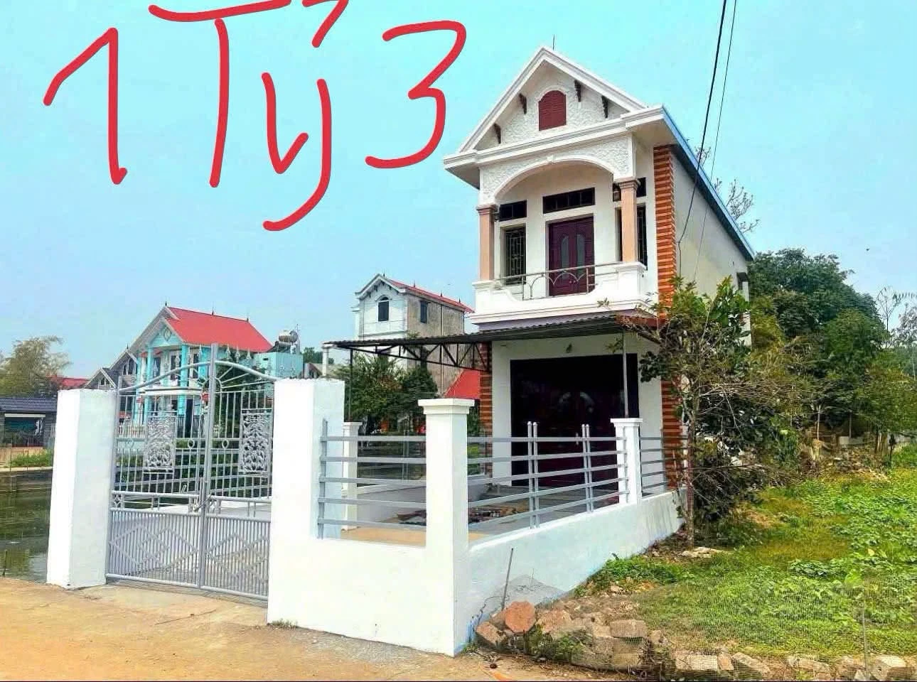 Bán nhà 1 tầng 90m² mặt tiền 5m, 1 tỷ 350, gần Visip - Ảnh 1