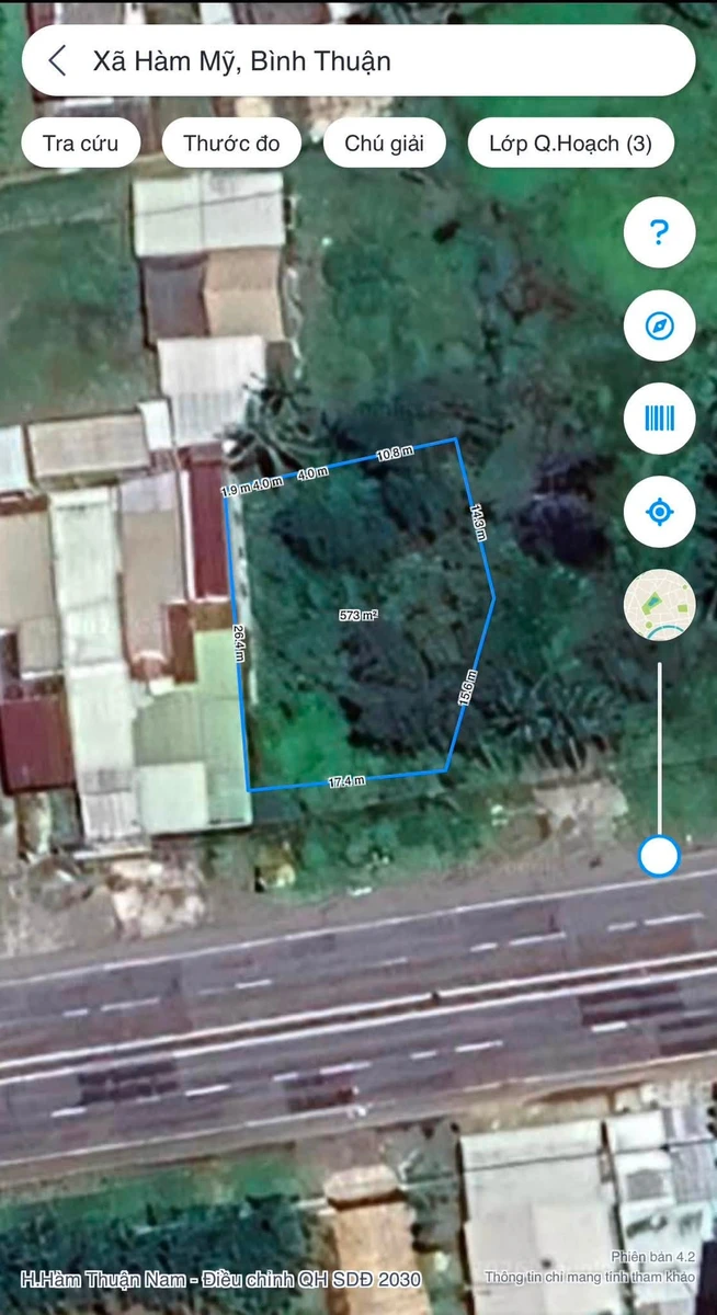 Bán đất QL1A Hàm Mỹ 573m2, 300 thổ cư - Ảnh thu nhỏ 4