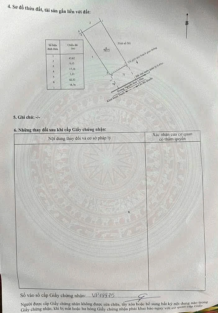 Bán nền mặt tiền Nguyễn Huệ 235m² Hậu Giang 1,5 tỷ - Ảnh thu nhỏ 3