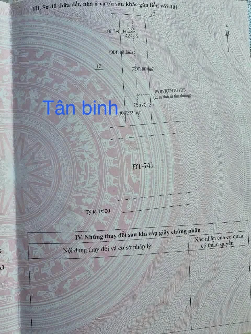 Bán đất Tân Bình 741 m² giá 5 tỷ - Ảnh 1