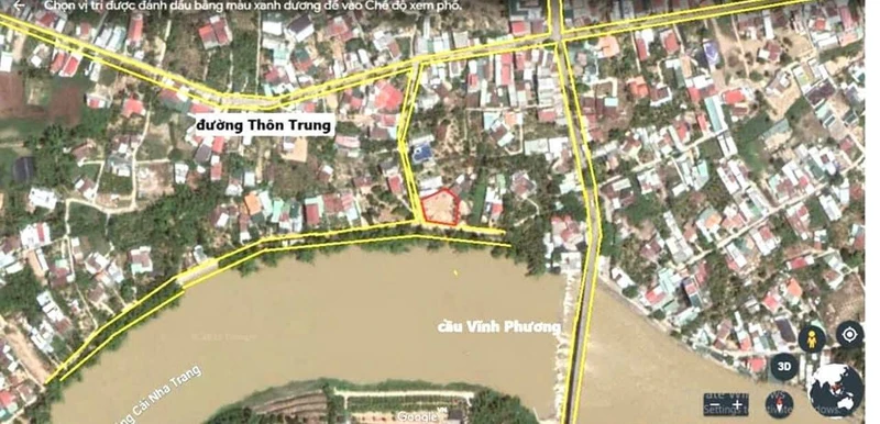 Bán đất 2 mặt tiền view sông Bắc Nha Trang 661 m2 giá 10,4 tỷ